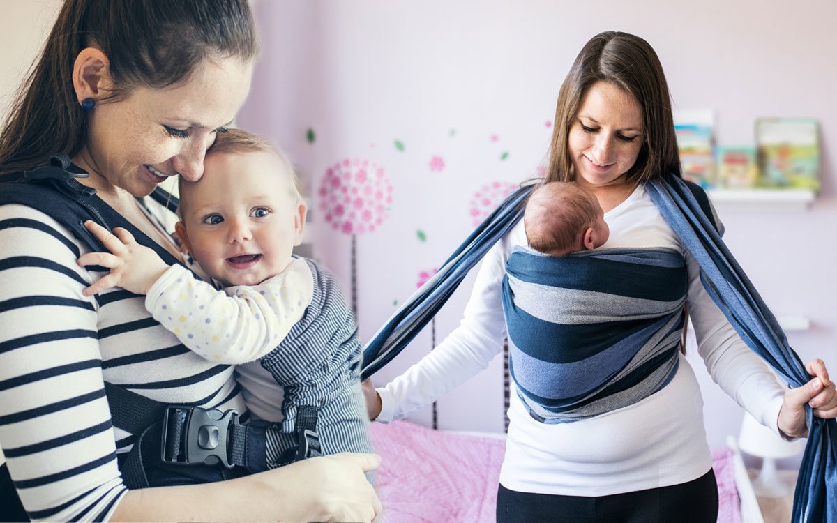 Tragetuch oder Babytrage